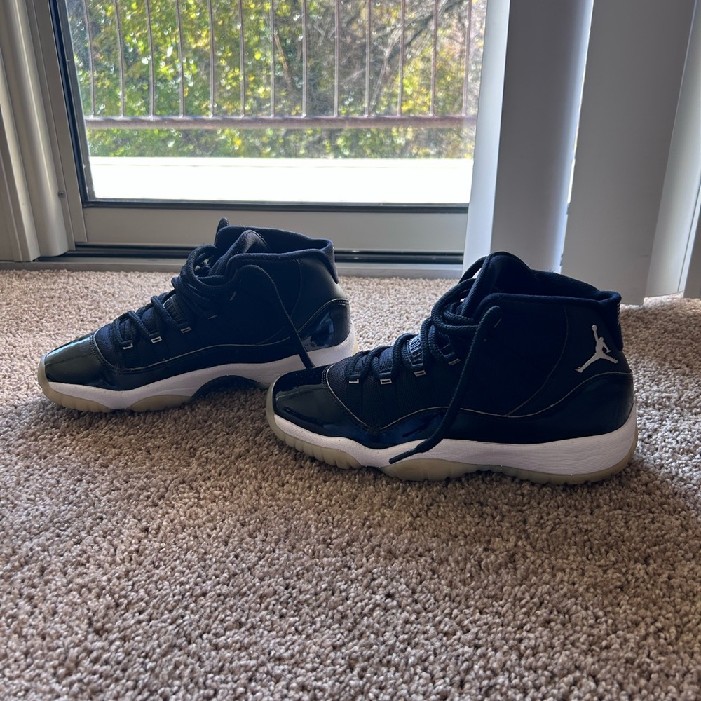 Jordan Black and White Athletic Shoes